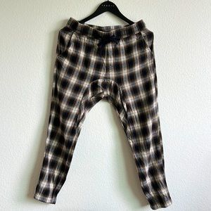 Cotton On Taperer Sweat Pants, small, men’s W 28-30” x L 32”, brown, argyle